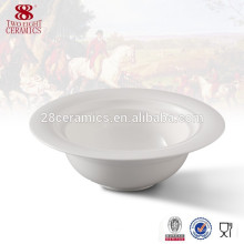 Utensílios de mesa ocidentais cerâmica branca grande grande tigelas de sopa, tigela de macarrão